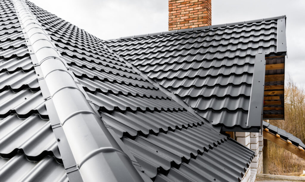 Metal Shingles on a roof.